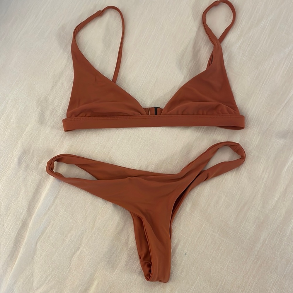 Ark rust bralette and brazilian bikini set - Picture 4 of 6